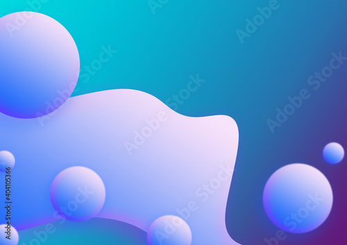 Blue 3d background abstract circles.