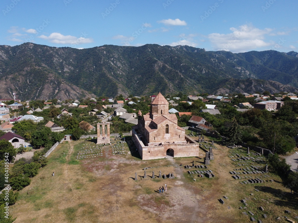 Aerial view on Christian Church, Gyumri, Armenia