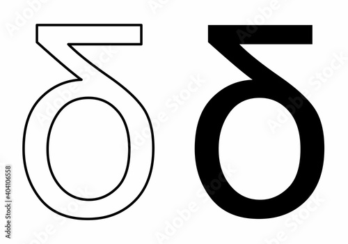 The black and white Delta greek letter icons
