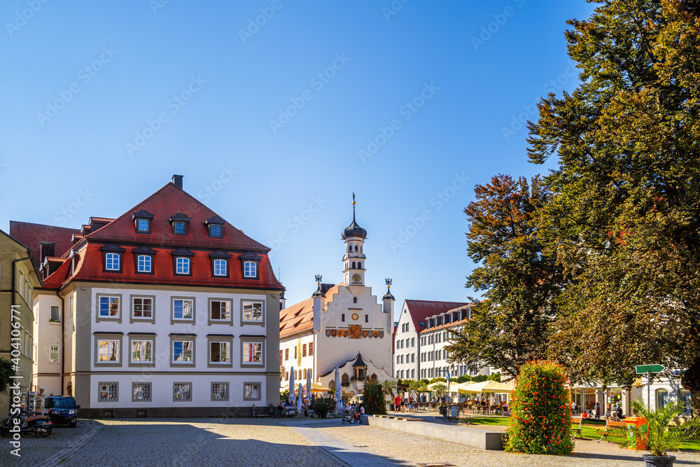 Obraz premium Rathaus, Kempten, Bayern, Deutschland 
