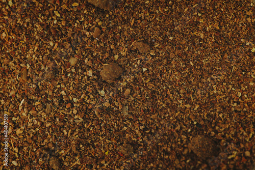 macro detail of Caribbean spices. suitable for texture