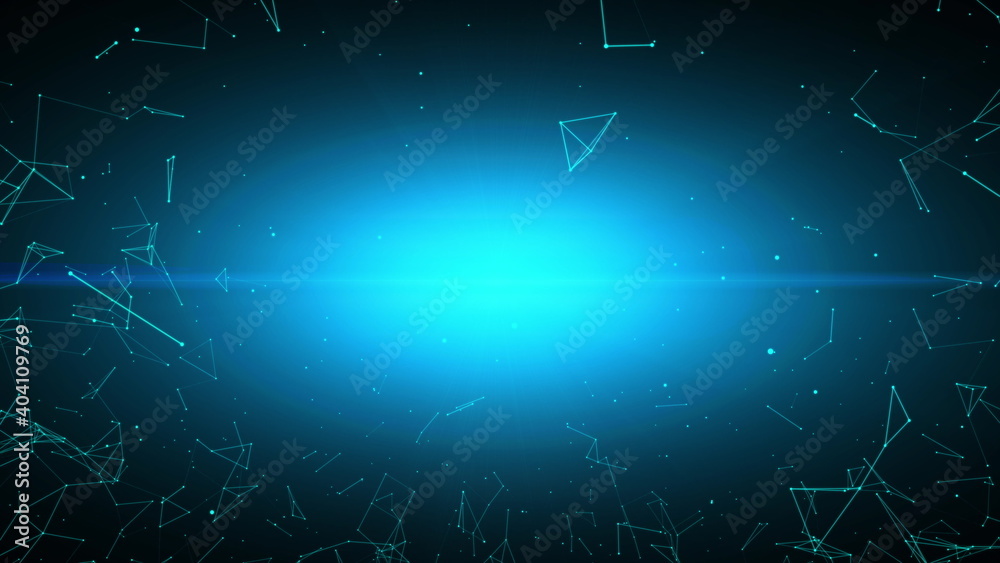 Fototapeta premium Technology Abstract Geometric Background Blue