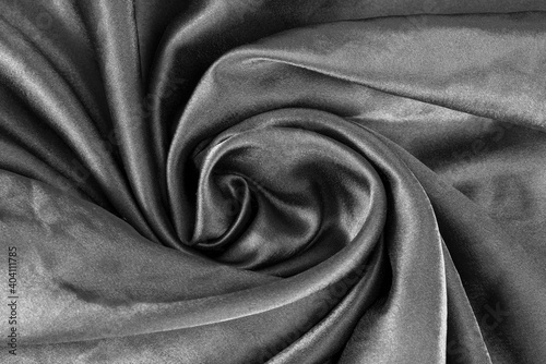 Luxury gray satin smooth fabric background for celebration, ceremony, event invitation card or advertising poster