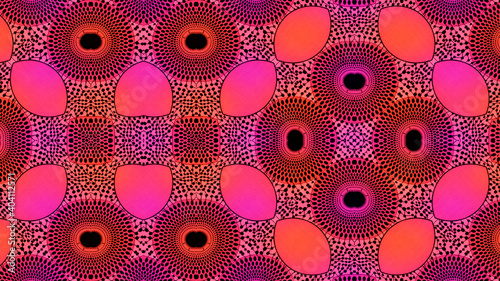 Obraz na plátně Colorful African fabric – Seamless pattern