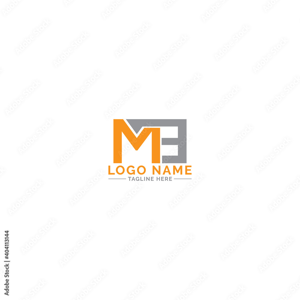 ME logo design vector template ME logo design vector template