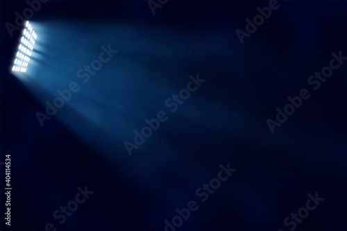 Stadium lights at night