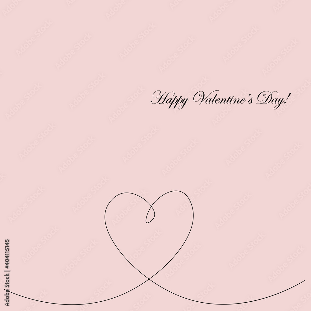 Valentines day card with heart, vector illustration Valentines day card with heart, vector illustration