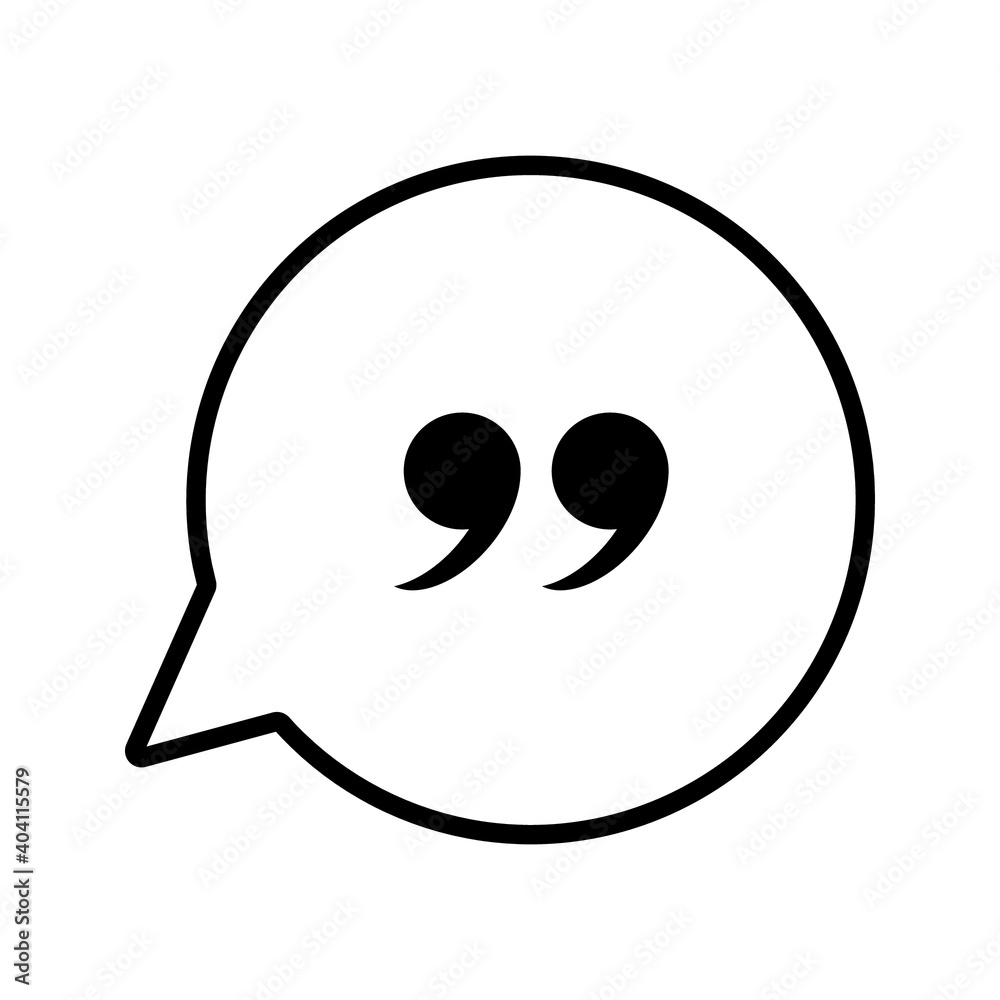 Quote Mark Icon Symbol Vector Illustration on white background EPS 10
Quote Mark Icon Symbol Vector Illustration on white background EPS 10