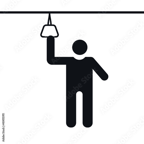 Ride on public transport glyph icon