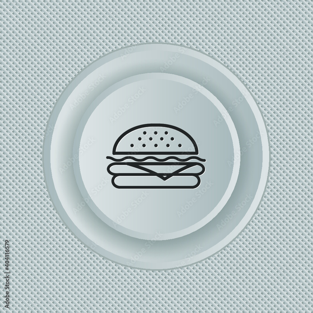 Fototapeta premium hamburger on plate