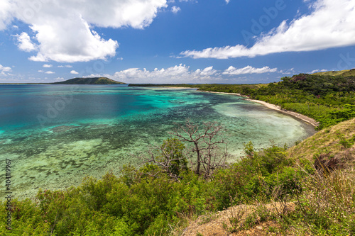 View of the coast on an island in Fiji