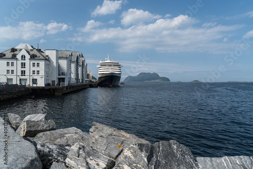 Cruise ship in Ålesund photo