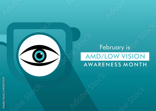 AMD or low vision awareness month concept design