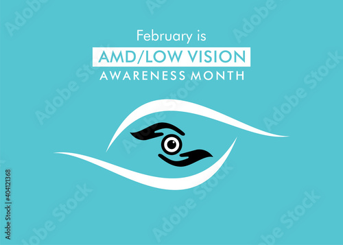 AMD or low vision awareness month concept design