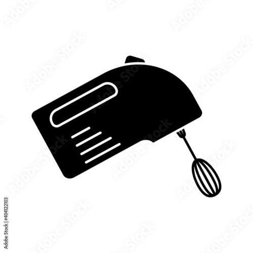 hand mixer - kitchen utensils icon vector design template. esp 10