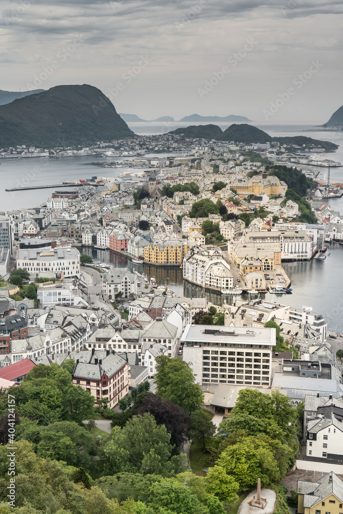 Obraz premium View From Alnes To The Island Giske