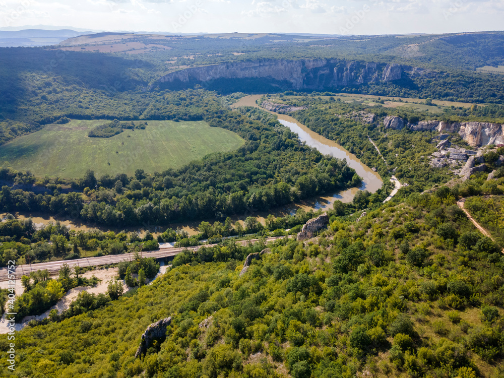 Iskar river, passing near village of Karlukovo, Bulgaria