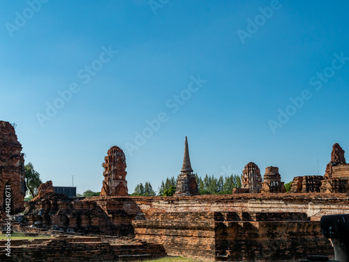 Wat Mahathai, Phra Nakhon Si Ayutthaya Historical Park, Ayutthaya Historical Park, one famous temple in Ayutthaya, Buddha statue
