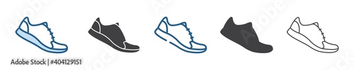 sneakers icon in different style. shoe vector illustration isolated on white background. shoes in outline style, line and flat style 