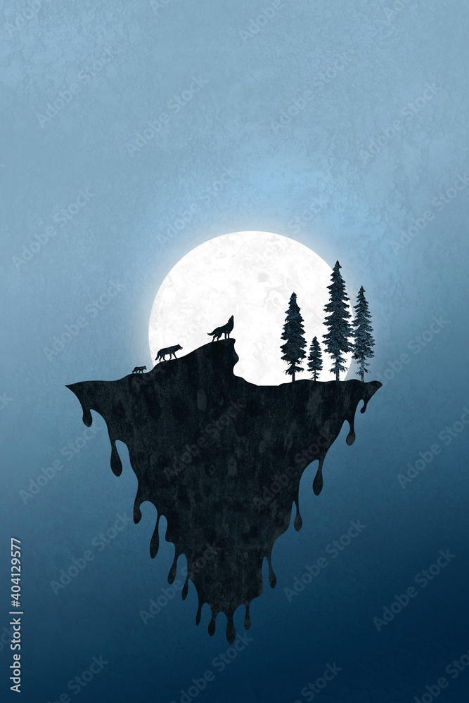 Minimal landscape – Wolf habitat