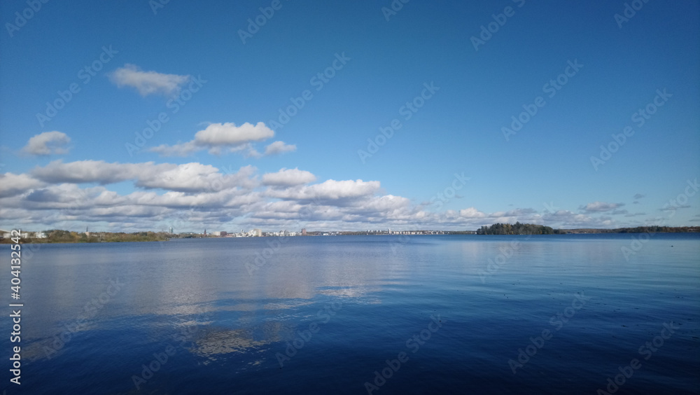 The view of the lake Mälaren in Sweden