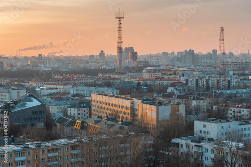 Courtyards of Minsk from above.