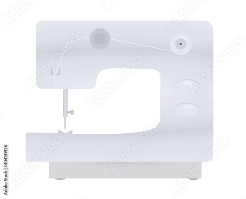 White sewing machine. vector illustration