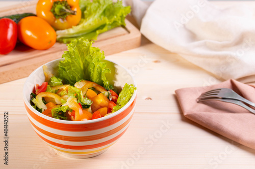 fresh vegetable salad as healthy eating concept