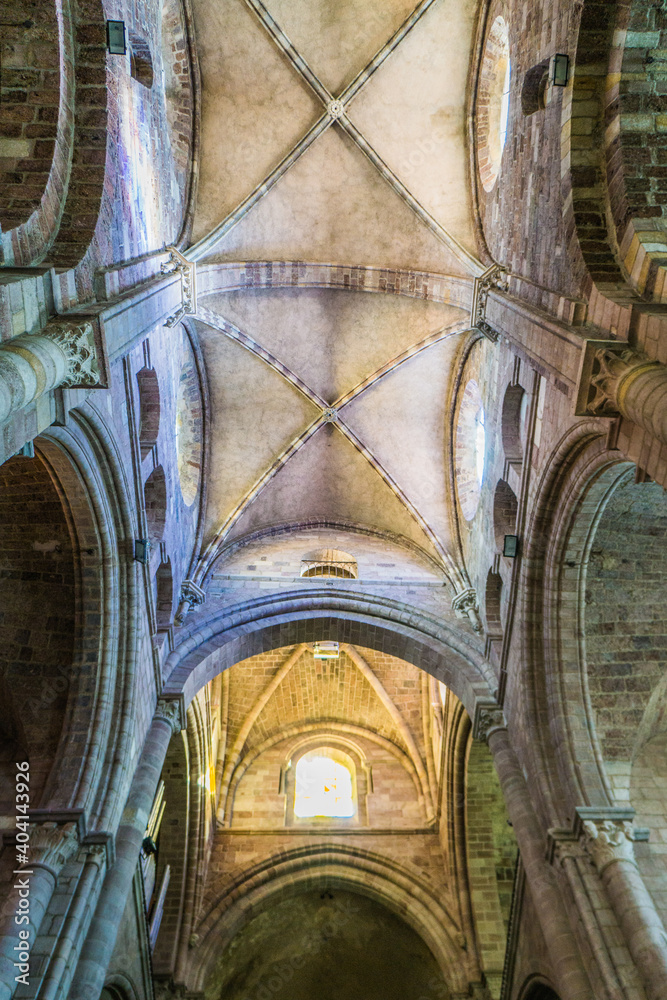 the vault and arches of the romanesque St Julien Basilica in Brioude, Auvergne, France the vault and arches of the romanesque St Julien Basilica in Brioude, Auvergne, France