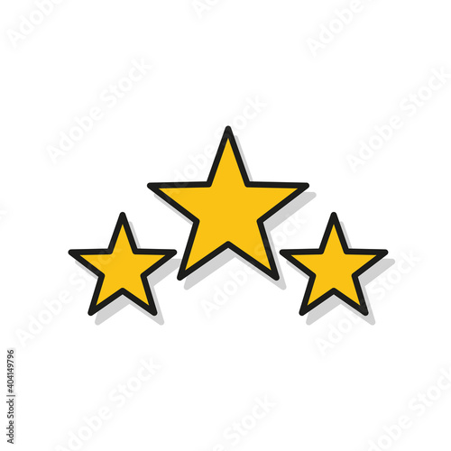  Rating Stars .  Vector Illustration