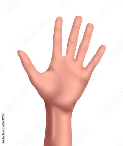 Vector hand in gradient style