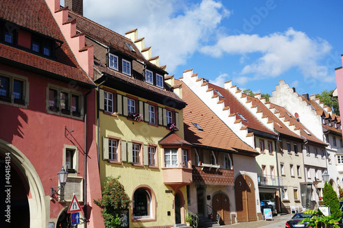 Löffingen im Schwarzwald historische Häuser mit Stufengiebeln photo