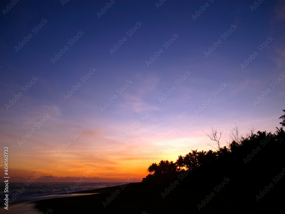 Sunset at the beach south east asia travel experience