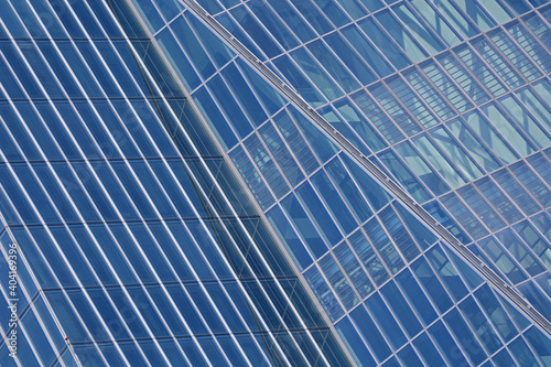 Glass facade of modern architecture