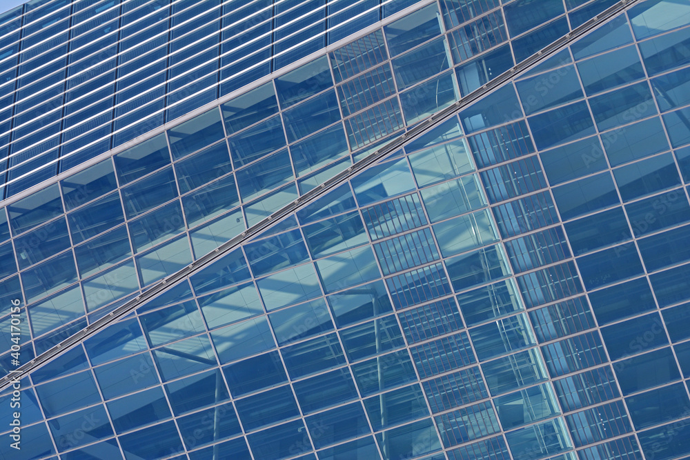 Glass facade of modern architecture Glass facade of modern architecture