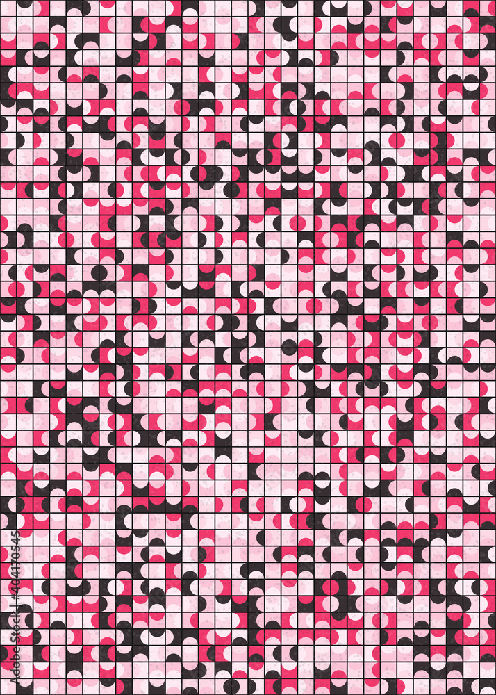 Fototapeta premium Abstract Geometric Pattern generative computational art illustration