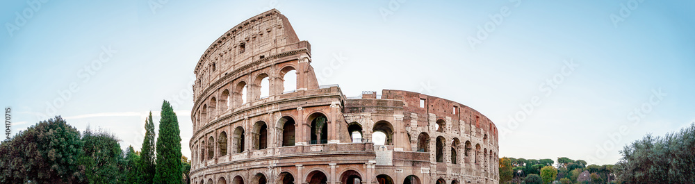Panorama vom Kolosseum in Rom, Italien