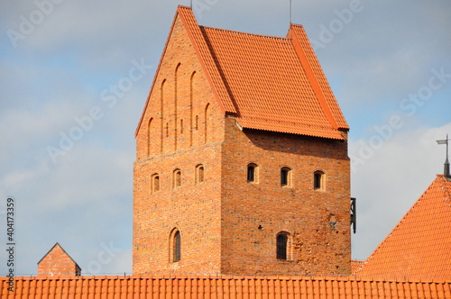 Zamek w Trokach na Litwie, zbudowany na wyspie 