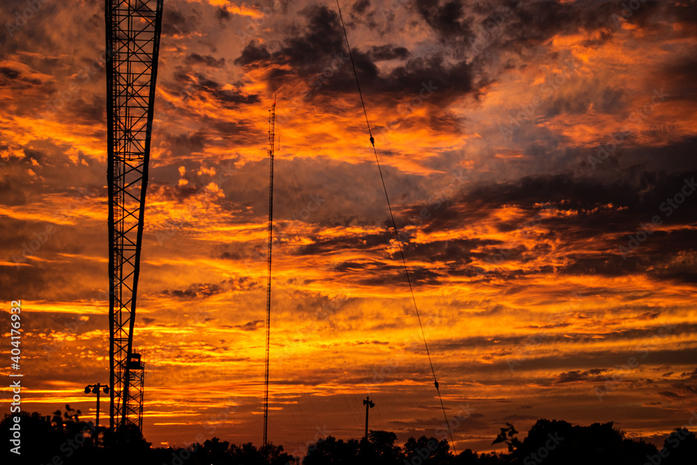 radio tower sunset 6
