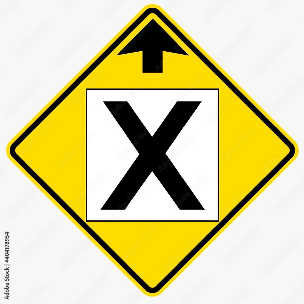 Pedestrian Crosswalk Ahead Road Sign Pedestrian Crosswalk Ahead Road Sign