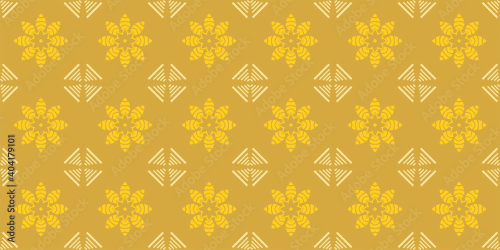 Geometric background pattern. Colors: gold shades. Seamless wallpaper texture