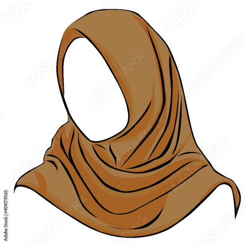 background illustration of a veiled woman with a hijab