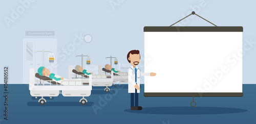 Blank projector in cancer ward