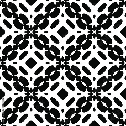 Black and white texture. Abstract seamless geometric pattern. 