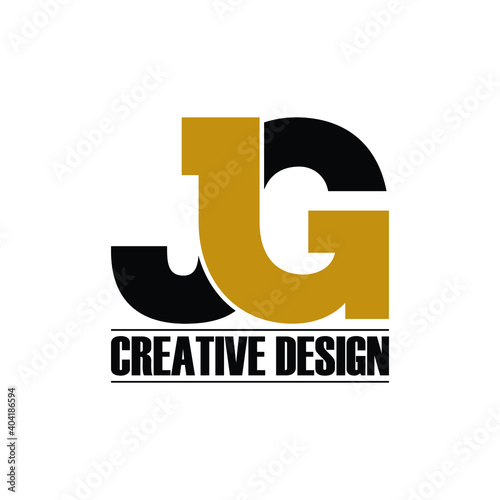 Letter JG simpple logo design vector photo