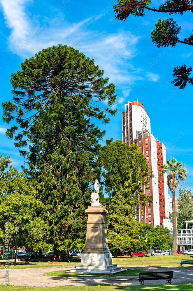 Monument to Bernardino Rivadavia at Plaza Rivadavia in La Plata, Argentina