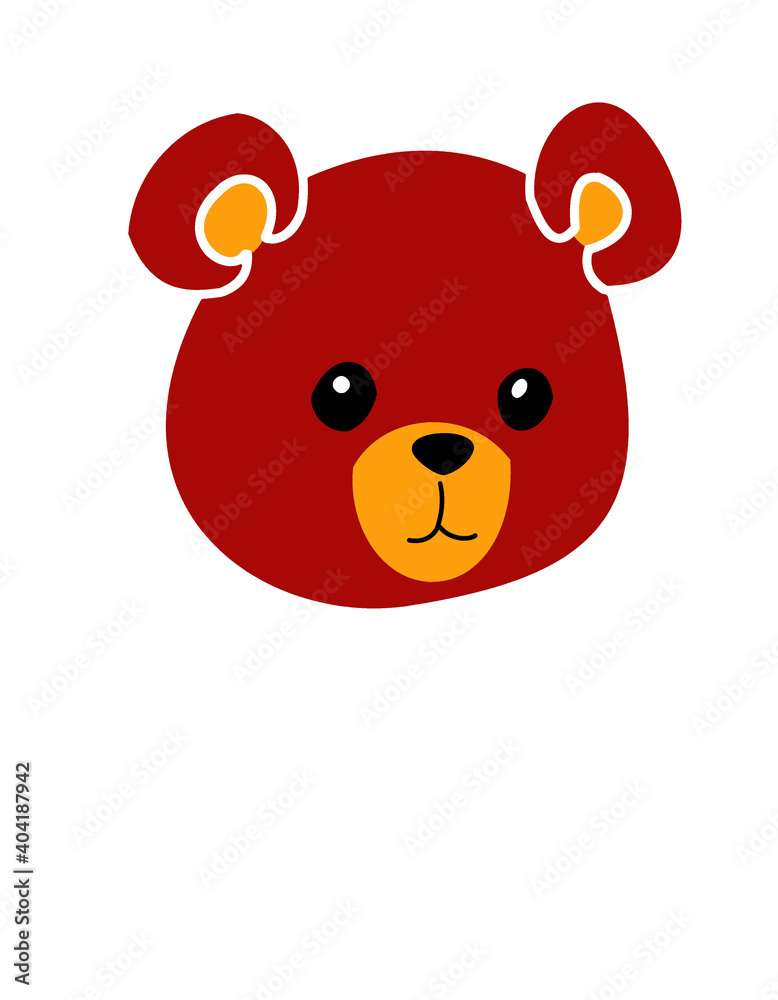 クマの顔(茶色) クマの顔(茶色)