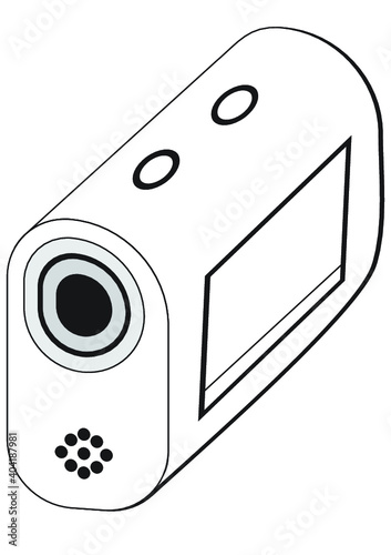 illustration of a action camera vector