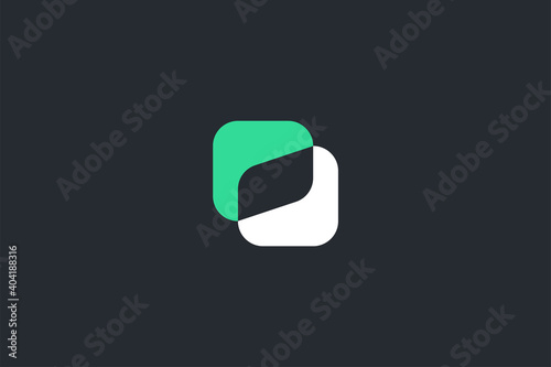 Minimal Modern Abstract Letter O Dark Background Logo Template