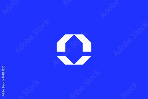 Minimal Modern Abstract Letter O Dark Background Logo Template